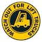 Signmission Watch Out For Lift Trucks 2 16in Non-Slip Floor Marker, 16" x 16", FD-C-16-99878 FD-C-16-99878 - alternate 1